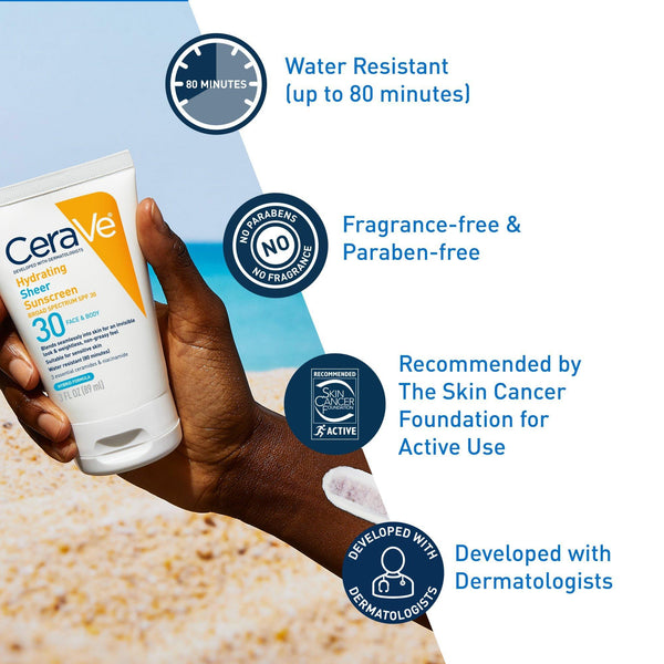 Hydrating Sheer Sunscreen SPF 30 Face & Body Lotion