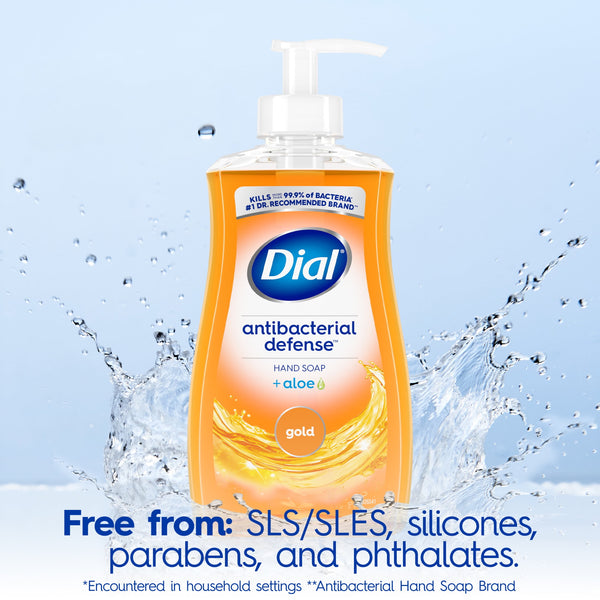 Dial Antibacterial Defense Gold Liquid Hand Soap, 11 fl oz