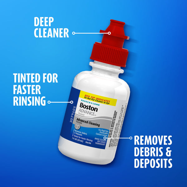 Boston ADVANCE Cleaner Eye Lens Saline Solution for Rigid Gas Permeable Lenses, 1 floz