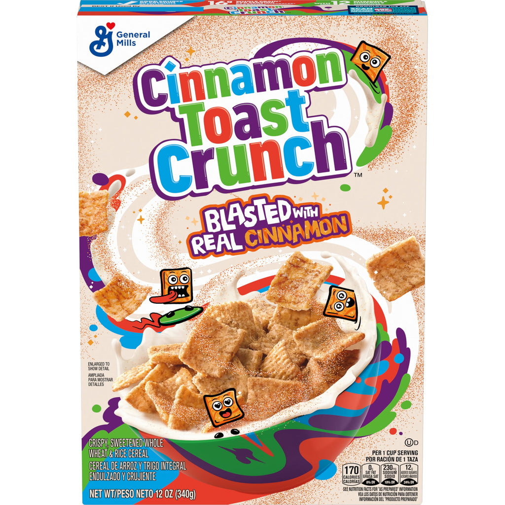 Cinnamon Toast Crunch Breakfast Cereal, Crispy Cinnamon Cereal, 12 oz