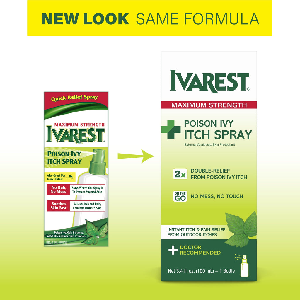 Ivarest Poison Ivy Itch Spray, Maximum Strength Relief, 3.4 oz, Unscented