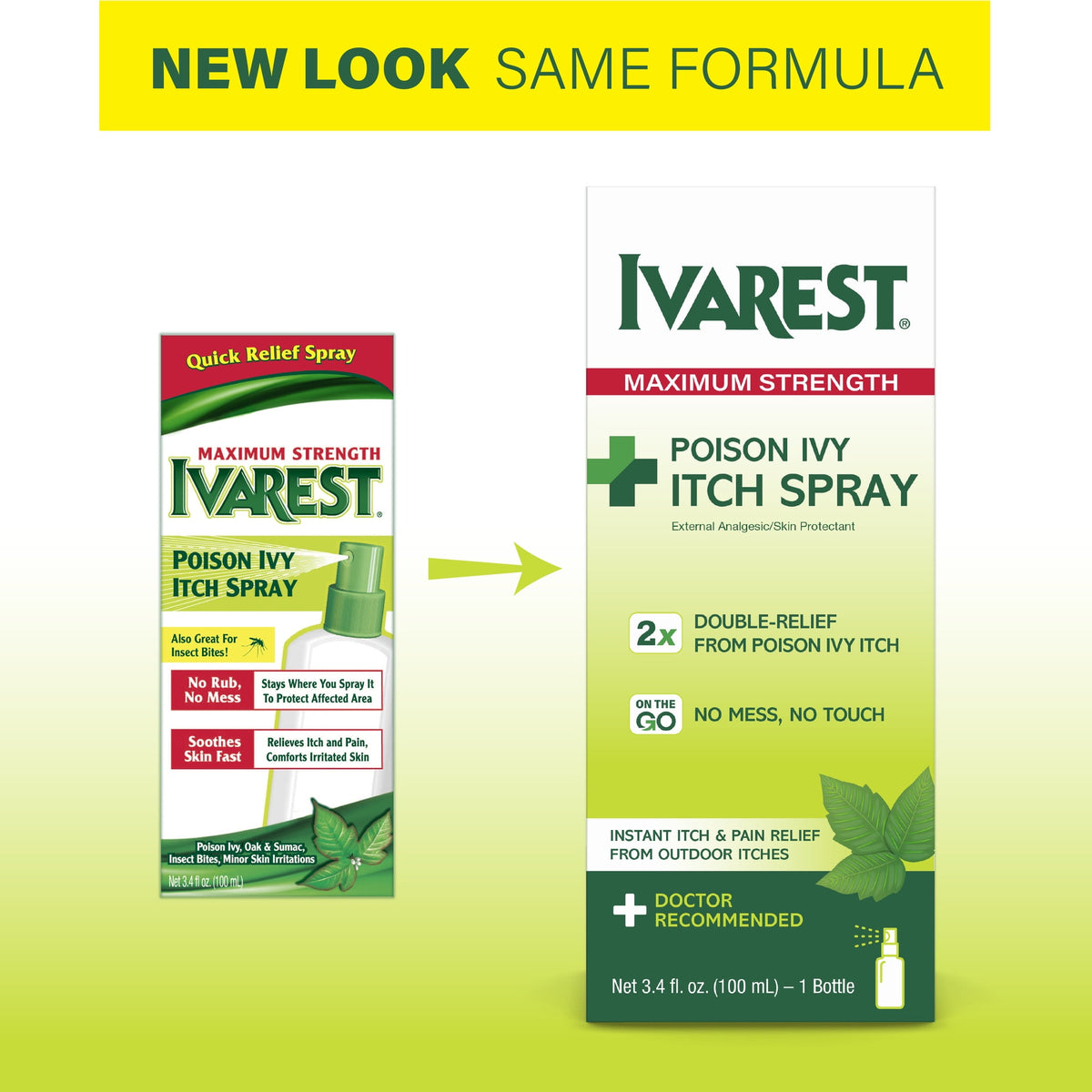 Ivarest Poison Ivy Itch Spray, Maximum Strength Relief, 3.4 oz, Unscented