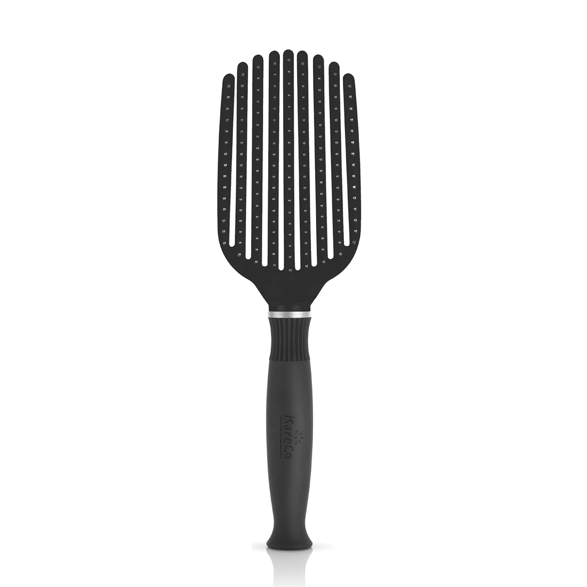 KareCo Salon Professional Tangle Buster Hair Brush with Flexible Paddle in Black