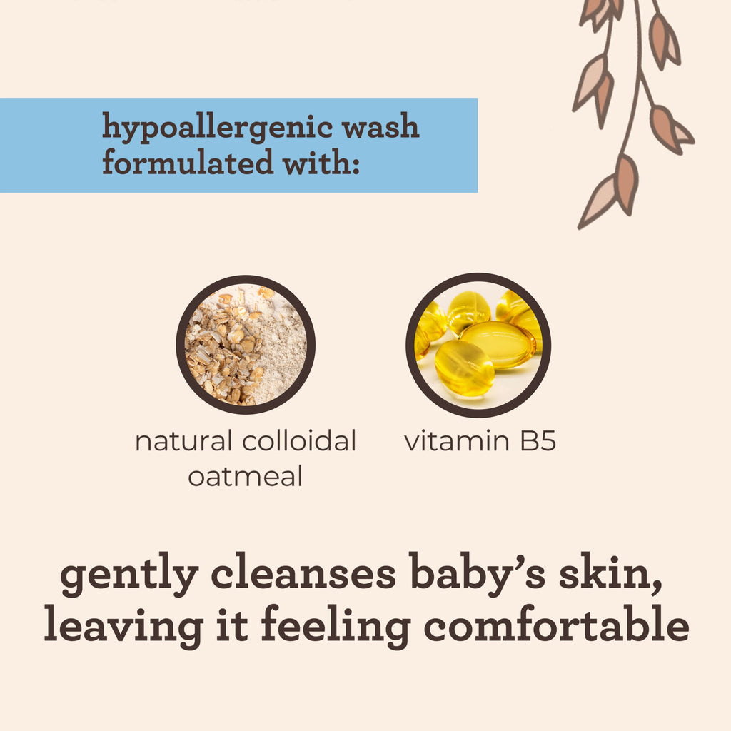 Aveeno Infant Baby Cleansing Therapy Moisturizing Bath Body Wash, Oatmeal, 8 fl oz
