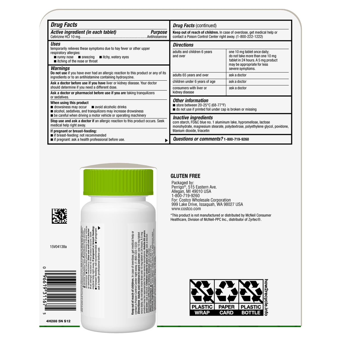 Kirkland Signature Aller-Tec Tabletten, 365 Stk., Generika-Alternative zu Zyrtec