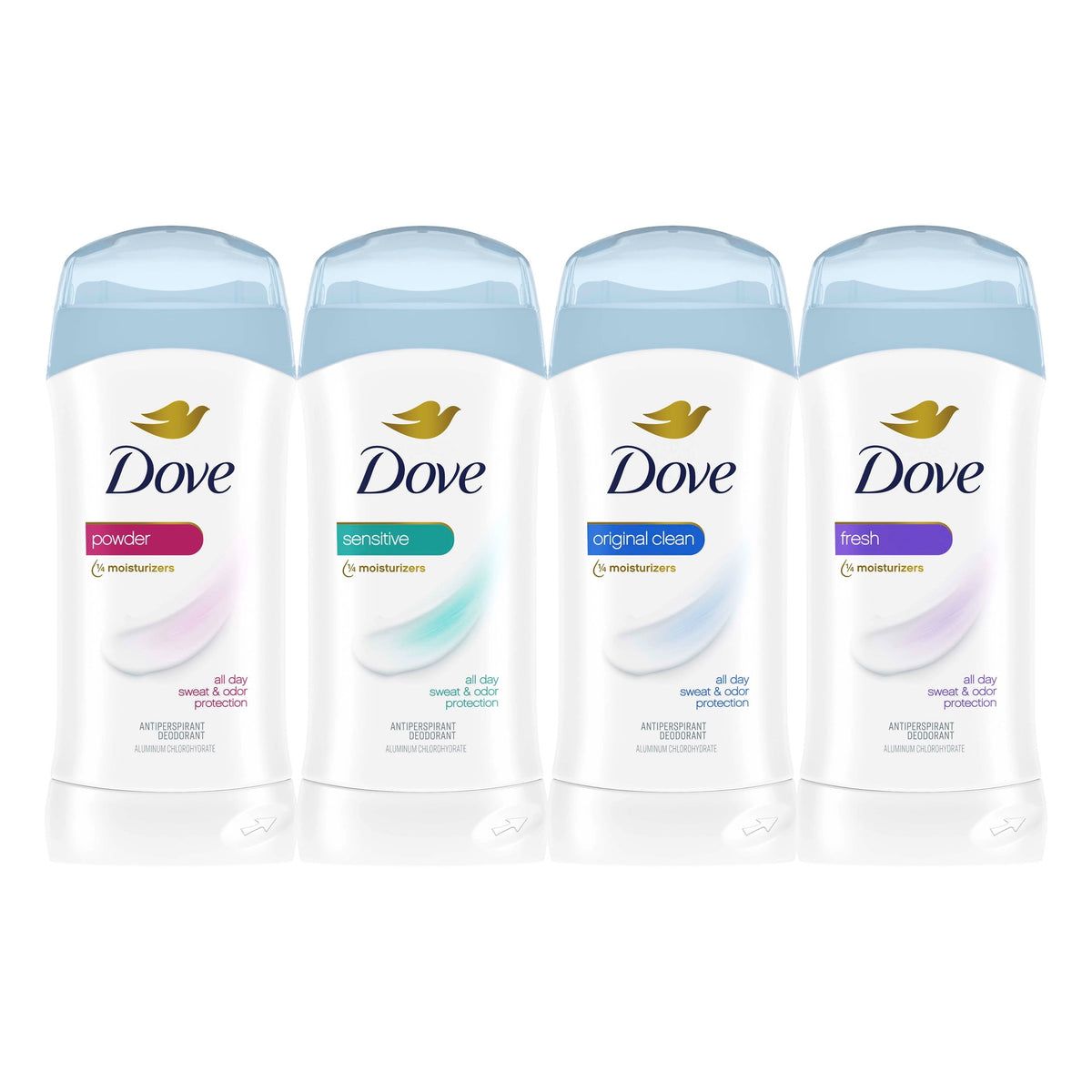 Dove Invisible Solid Antiperspirant Deodorant Stick For Women, Original Clean, For All Day Underarm Sweat & Odor Protection ,2.6 oz 2 Count