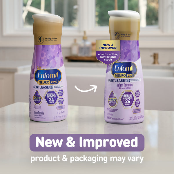 Enfamil NeuroPro Gentlease Ready-to-Feed Baby Formula for Easing Fussiness, Gas, Spit-up in 24hrs, 32 fl oz
