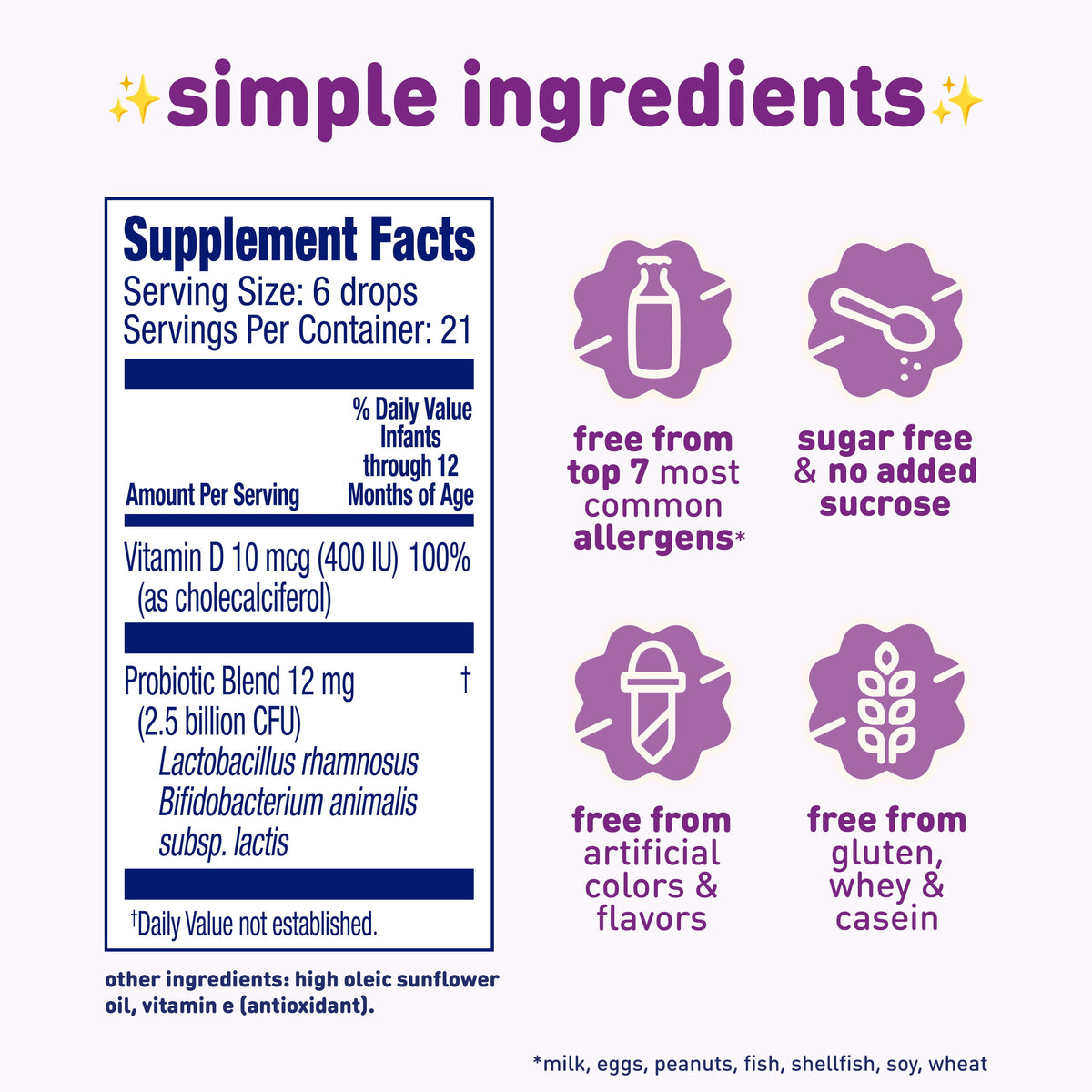 Enfamil Dual Probiotics Vitamin Drops for Infants, Supports Baby's Immune & Digestive Health, 8.7mL Bottle