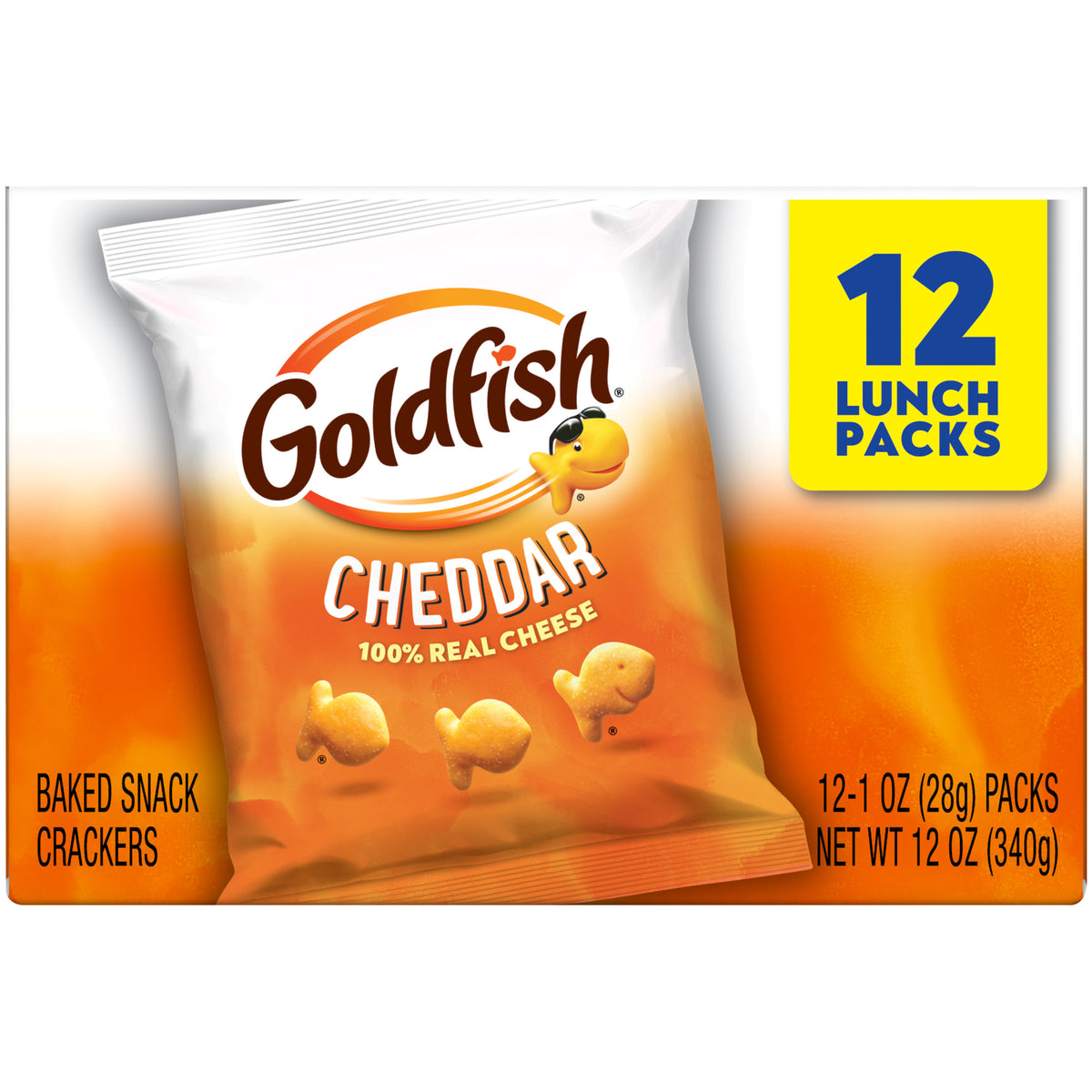 Goldfish Cheddar Crackers, 1 oz (12 Pack)
