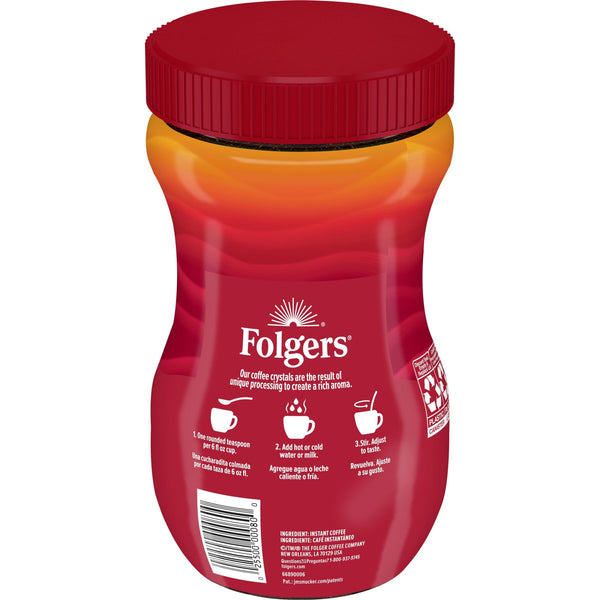 Folgers Classic Roast Instant Coffee, 12 oz Jar