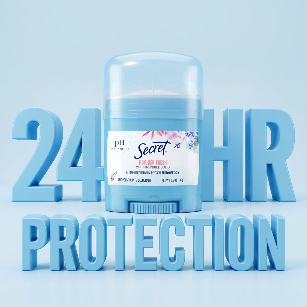 Secret Invisible Solid Antiperspirant Deodorant, Powder Fresh, Travel Size Toiletries, 0.5 oz