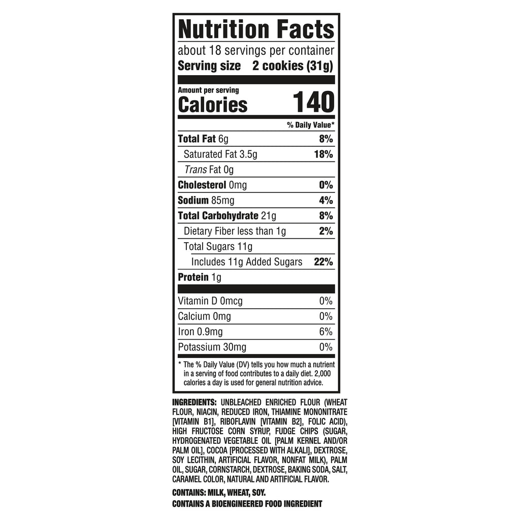 CHIPS AHOY! Chewy Fudgy Chocolate Chip Cookies, Family Size, 19.5 oz