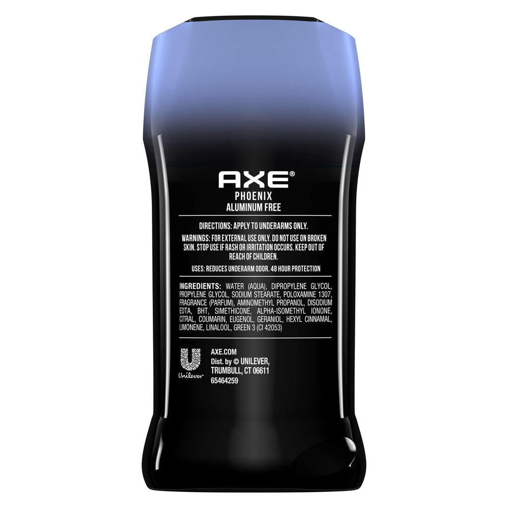 AXE Deodorant Stick For Men For Long Lasting Odor Protection, Phoenix Crushed Mint & Rosemary Men's Deo, Aluminum Free ,3 oz Twin Pack