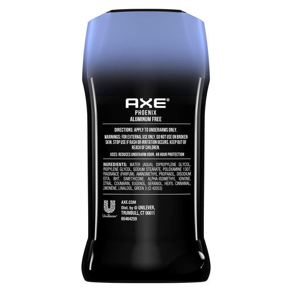 AXE Deodorant Stick For Men For Long Lasting Odor Protection, Phoenix Crushed Mint & Rosemary Men's Deo, Aluminum Free ,3 oz Twin Pack