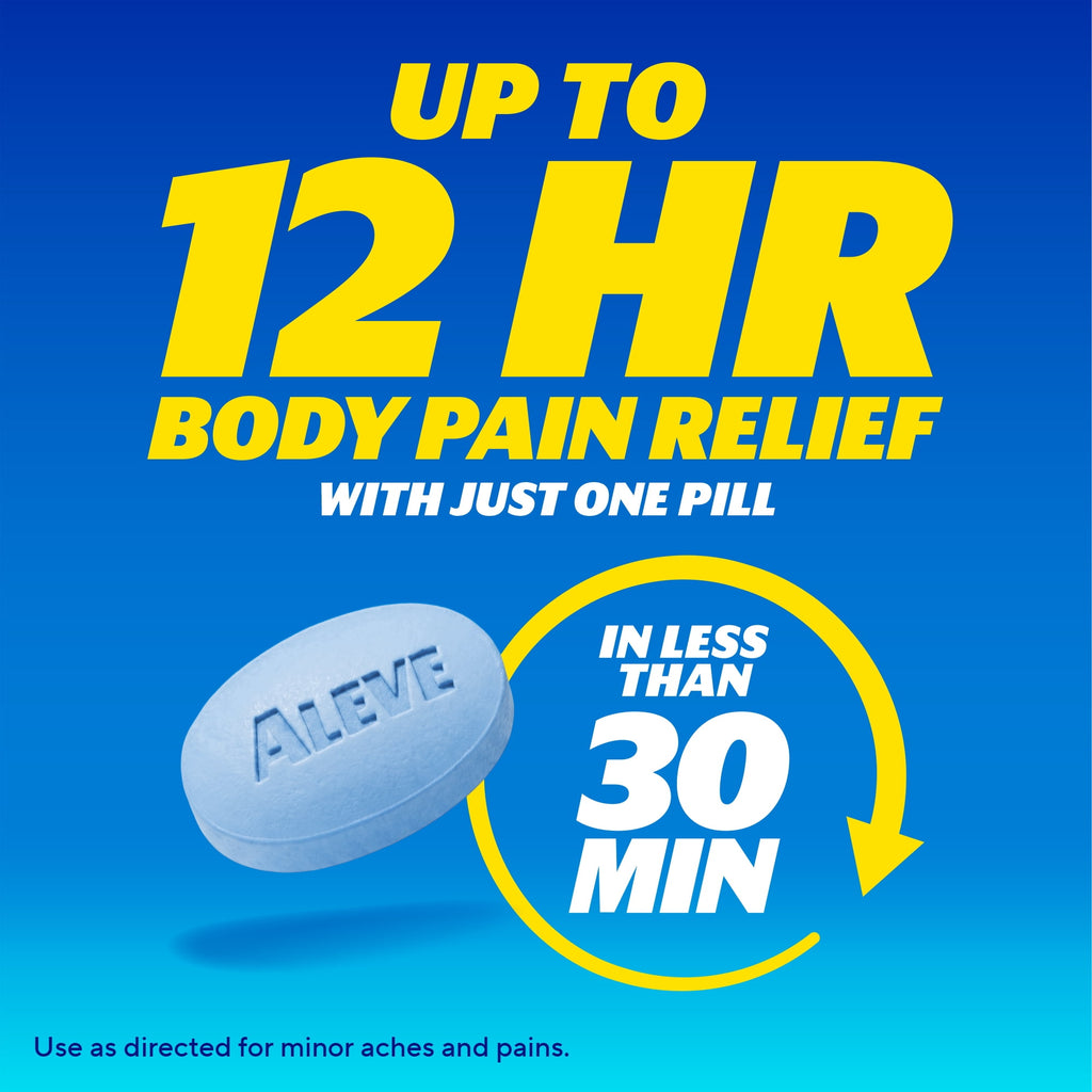 Aleve Caplets Naproxen Sodium Pain Reliever, 50 Count