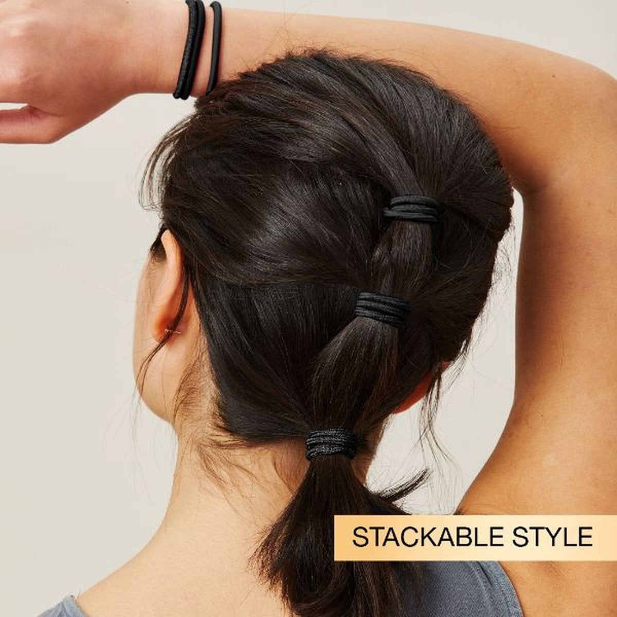 Scunci No Damage No Metal Hair Ties, Black, 15 Count with 5 Bonus Ponytail Holders