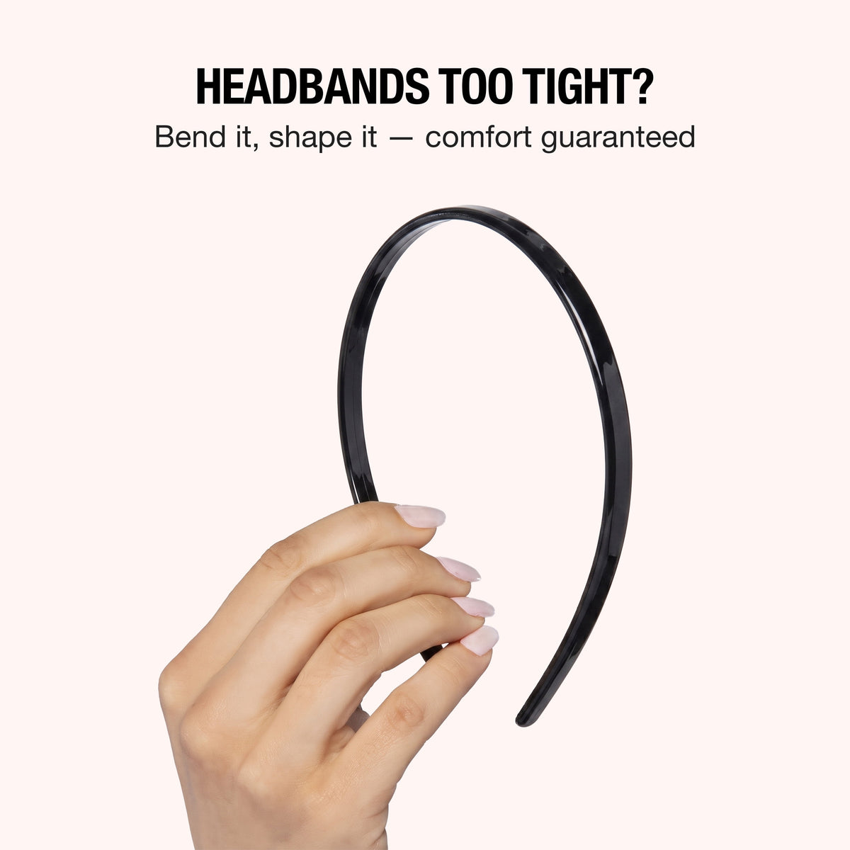 Scunci No-Slip Grip Flexible Skinny Plastic Headbands, Multicolor, 2 Count
