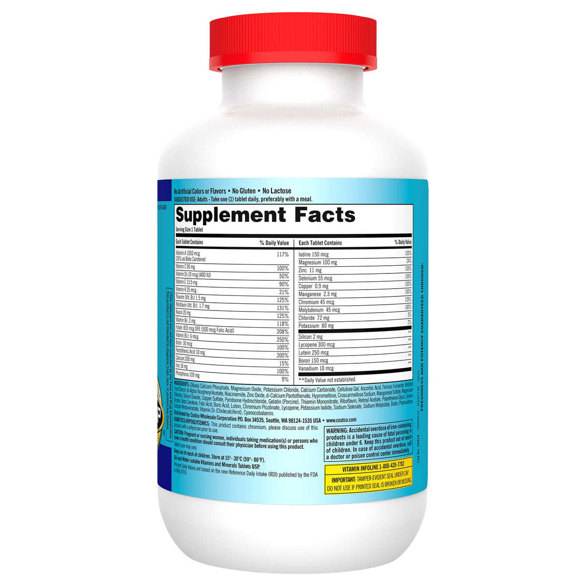 Kirkland Signature Daily Multi Multivitamin, 500 Tabletten