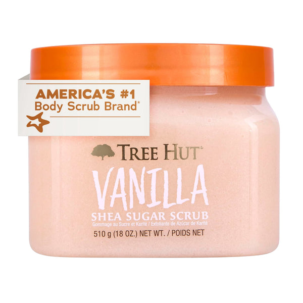 Tree Hut Vanilla Shea Butter Sugar Body Scrub, 18 oz