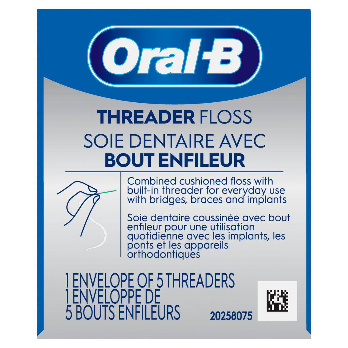 Oral B Threader Floss for Braces and Dental Work, 30 Count