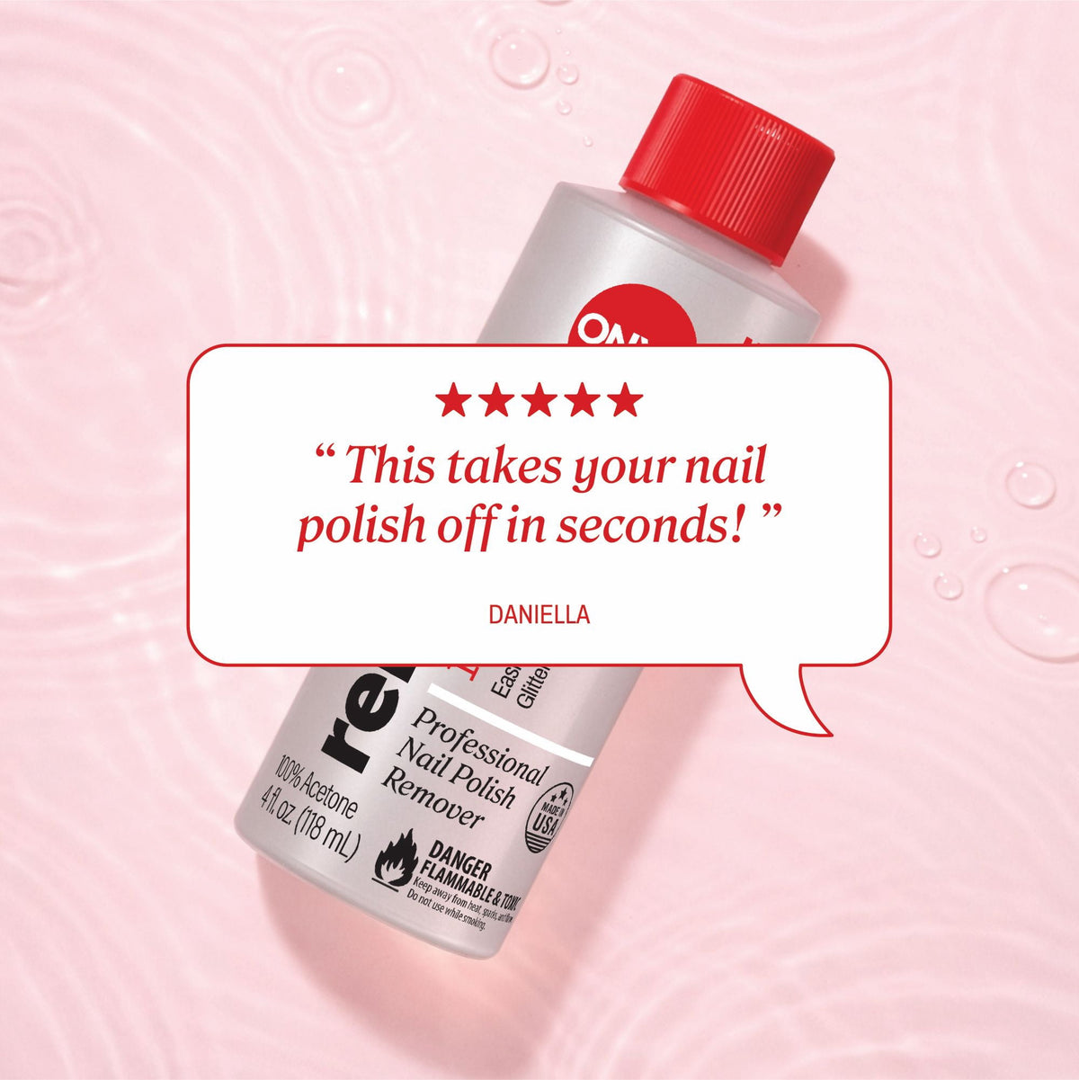 ONYX Professional 100% Acetone* Nail Polish Remover  4 fl oz