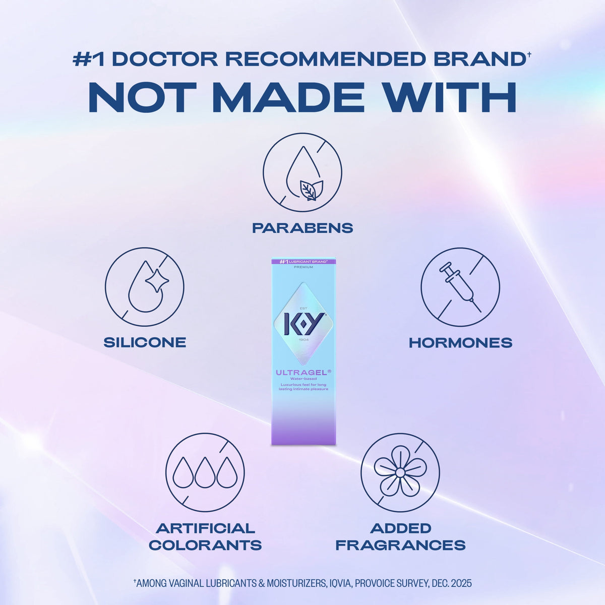 K-Y Ultragel Lube, Personal Water Based Lubricant For Sexual Wellness, Vaginal Moisturizer, 1.5 fl oz