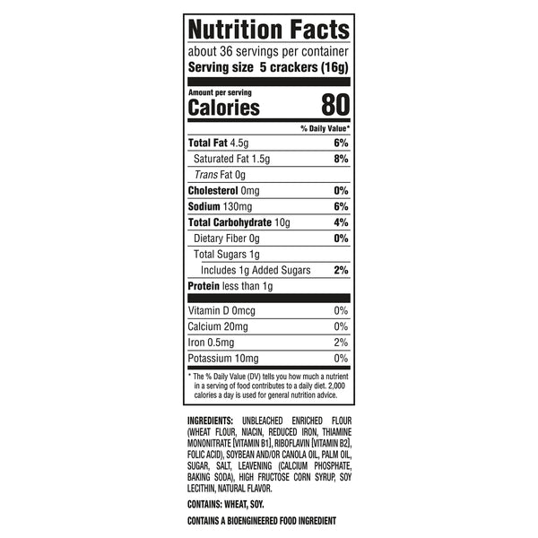 RITZ Original Crackers, Snacks for Kids and Adults, Lunch Snacks, Family Size, 20.5 oz