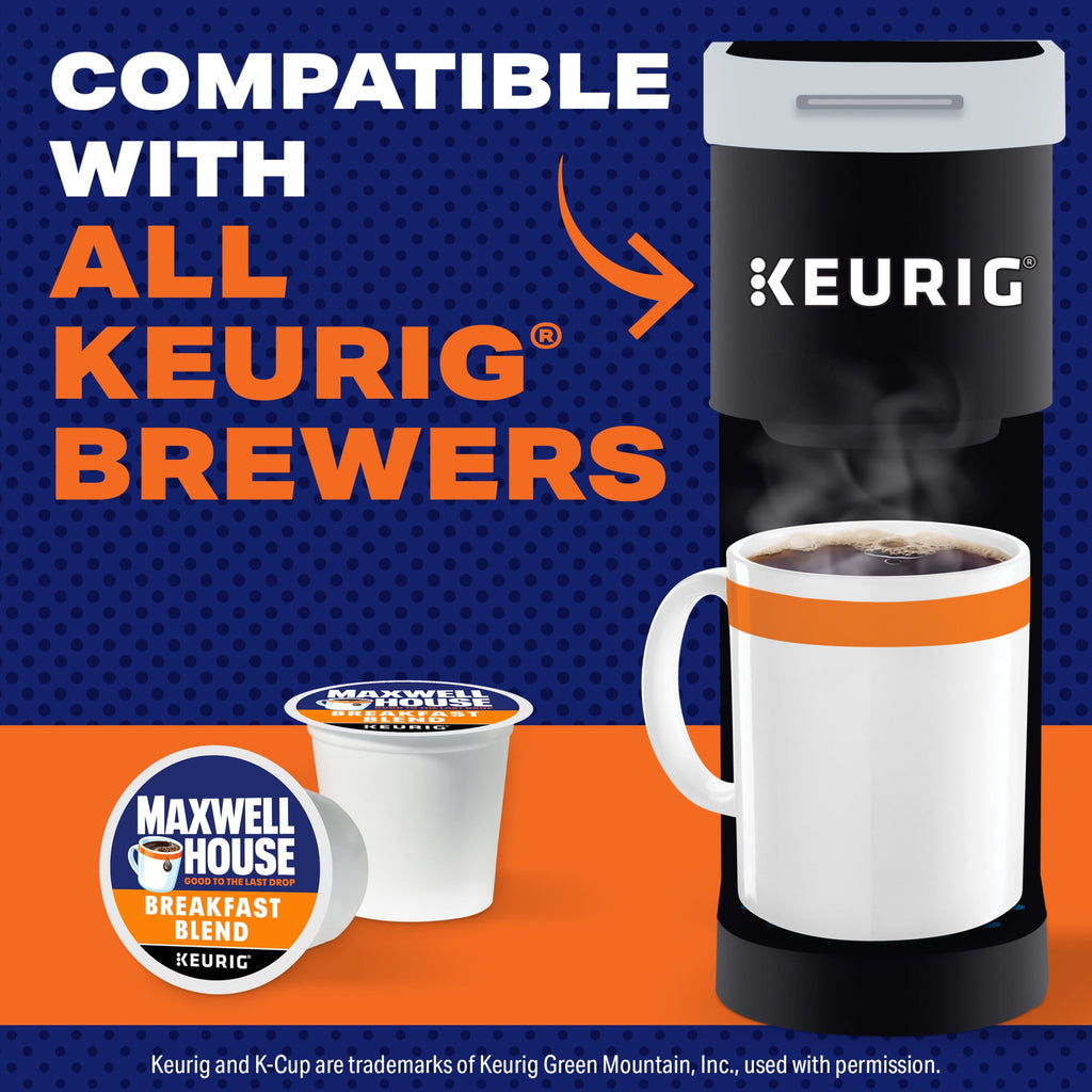 Maxwell House Breakfast Blend Mild Roast K-Cup® Coffee Pods, 24 Count Box