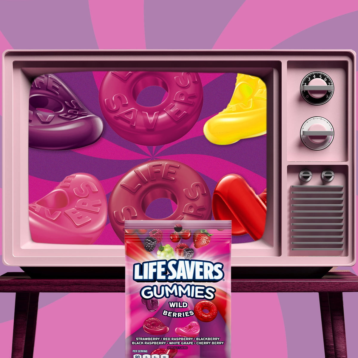 Life Savers Gummies, Wild Berries Fruit Gummy Candy, 7 oz Bag