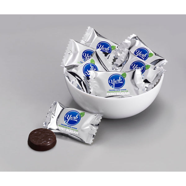 York Zero Sugar Chocolate Peppermint Patties, Candy Bag, 5.1 oz