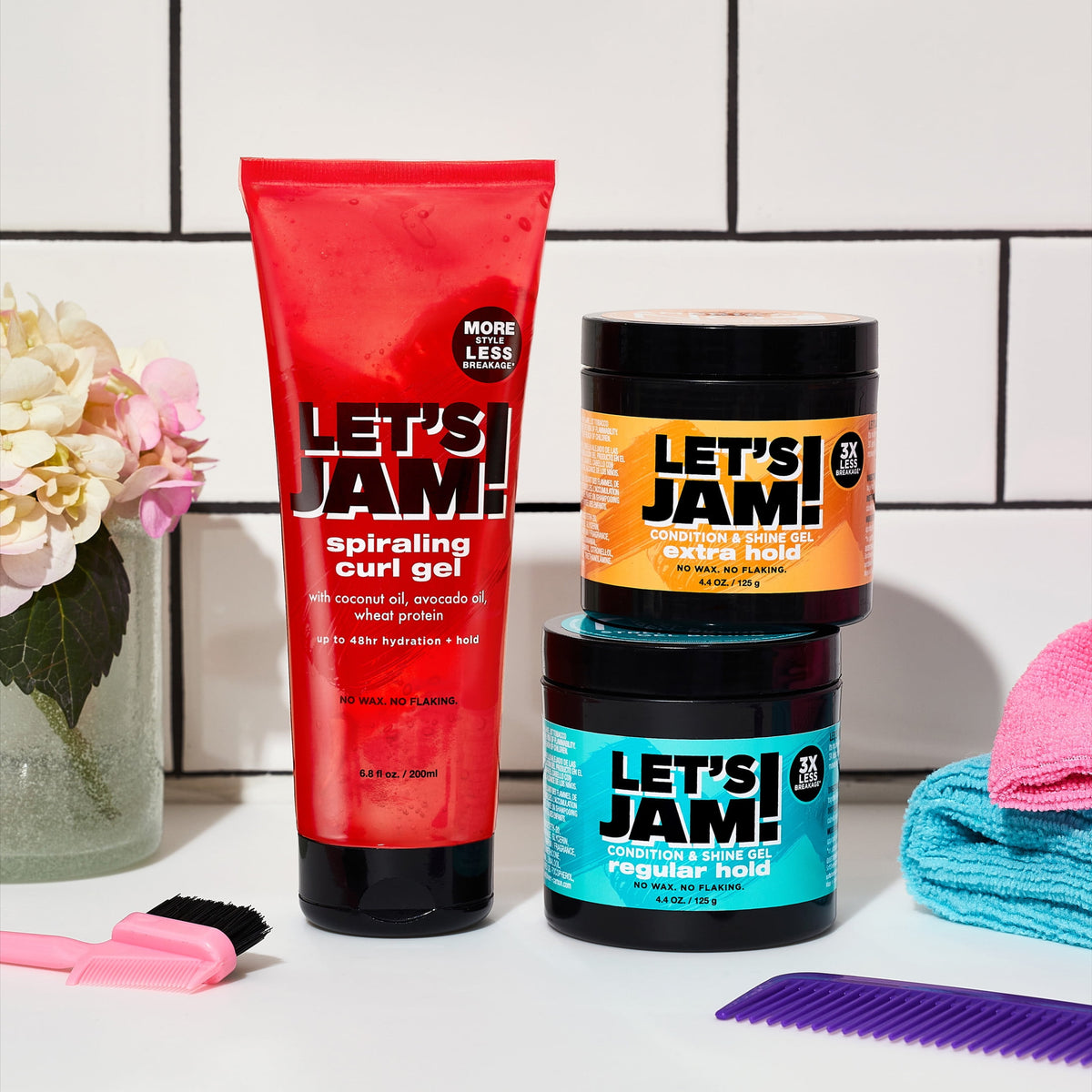 Softsheen Carson Let's Jam! Condition and Shine Gel, for Frizzy Hair and Frizz Control, 14 oz