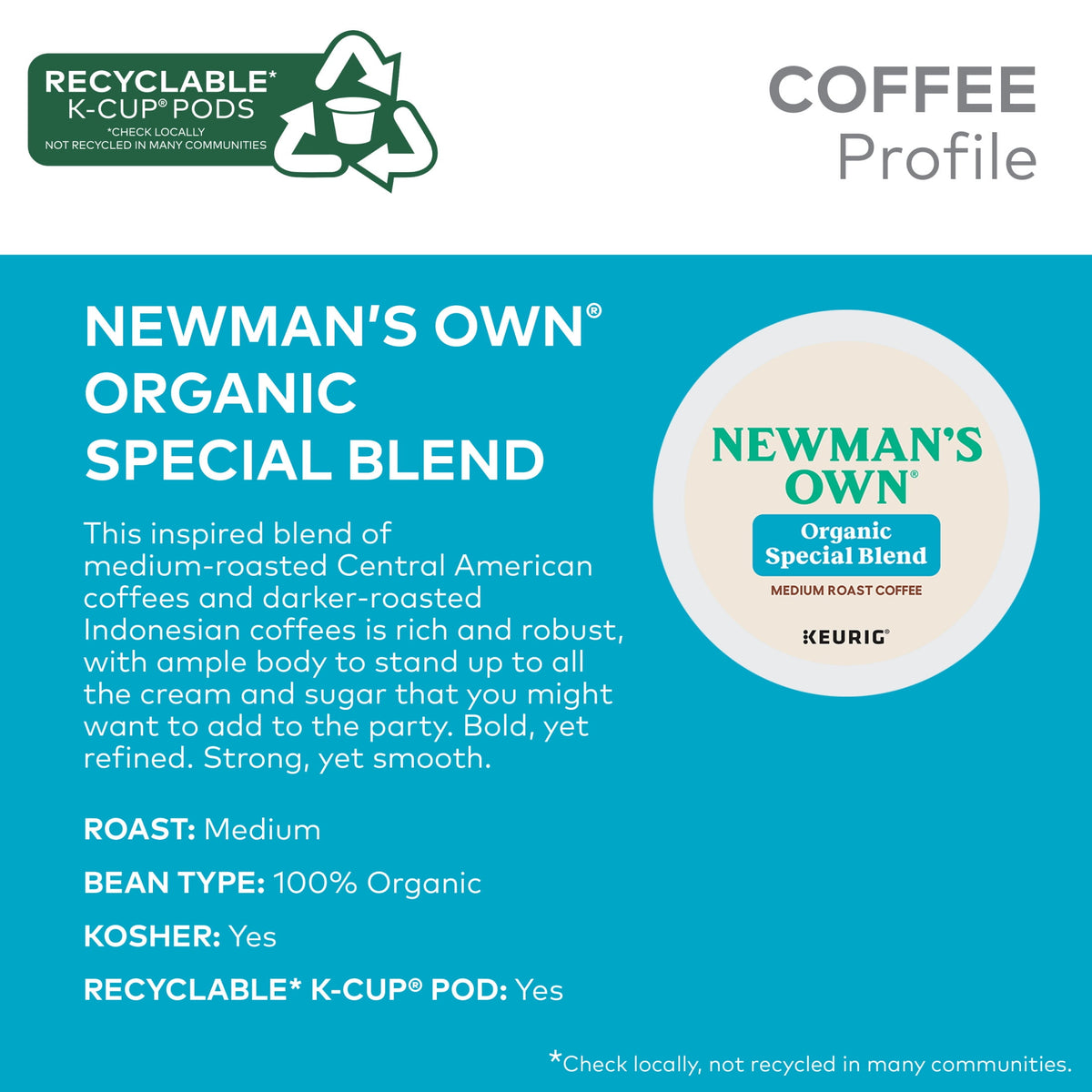 Keurig Newman's Own Special Blend Coffee K-Cups 24 pk