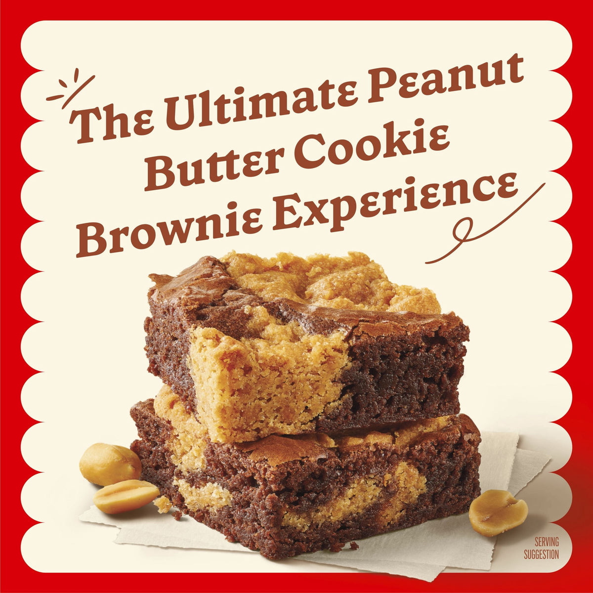 Betty Crocker Delights Peanut Butter Cookie Brownie Bar Mix, 17.2 oz.