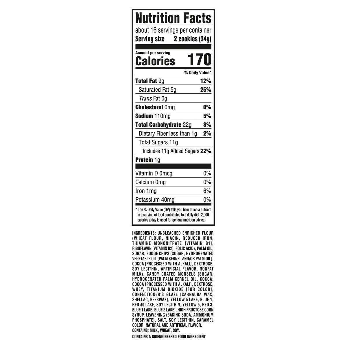 CHIPS AHOY! Crunchy Candy Blasts Fudgy Chocolate Chip Cookies, Family Size, 18.9 oz