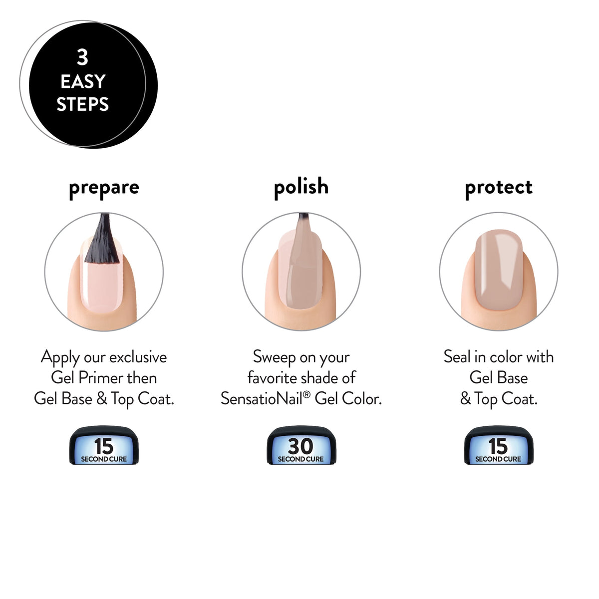 Sensationail Gel Nail Polish (Beige), Chick Flick, 0.25 fl oz