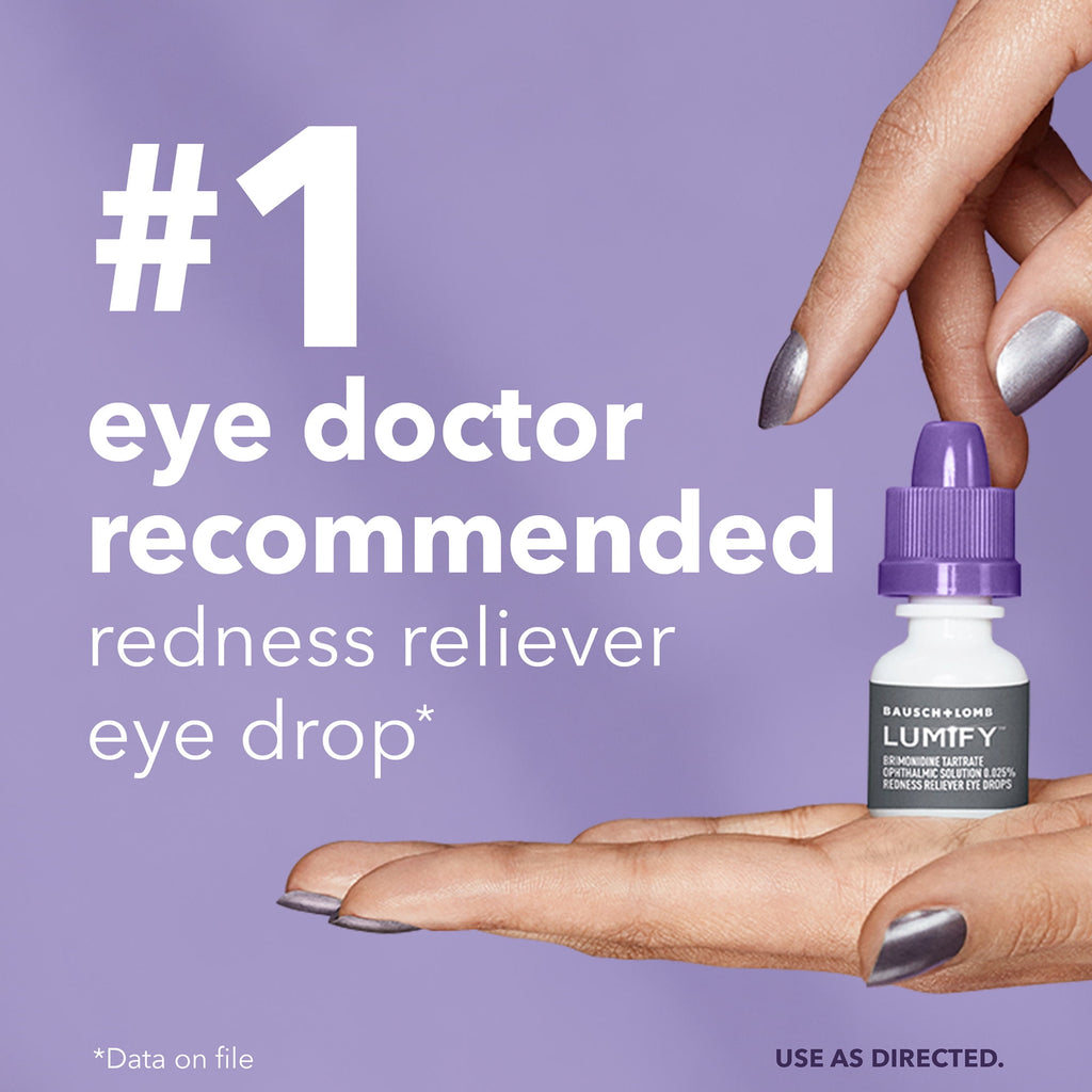 LUMIFY Eye Drops for Redness Relief and Whiter and Brighter Looking Eyes, .25 fl oz (7.5 ml)