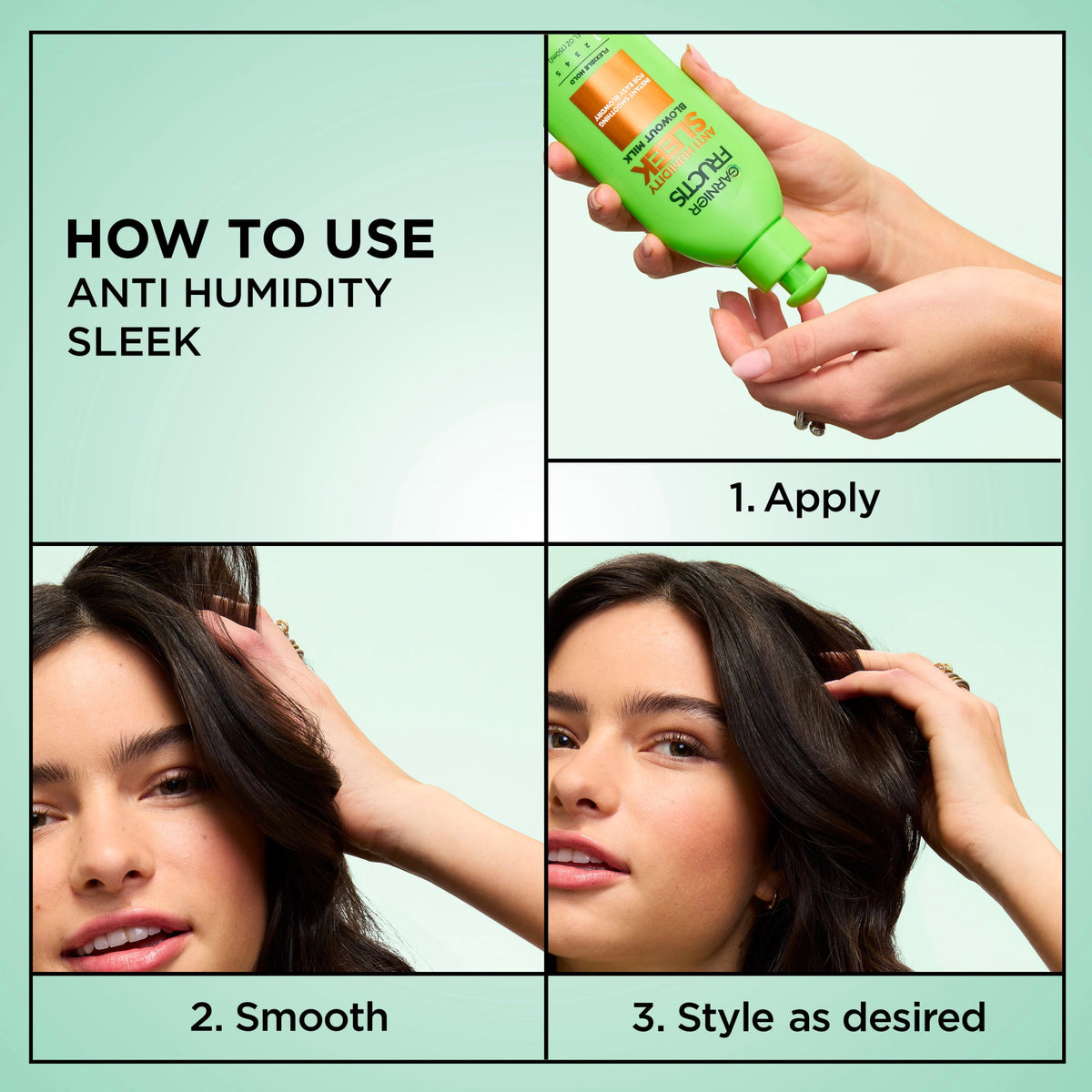 Garnier Fructis Style Anti-Humidity Smoothing and Straightening, All Hair Types, Milk, 5.1 fl oz