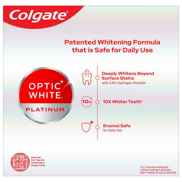 Colgate Optic White Renewal High Impact White Zahnpasta zur Zahnaufhellung, 4er-Pack