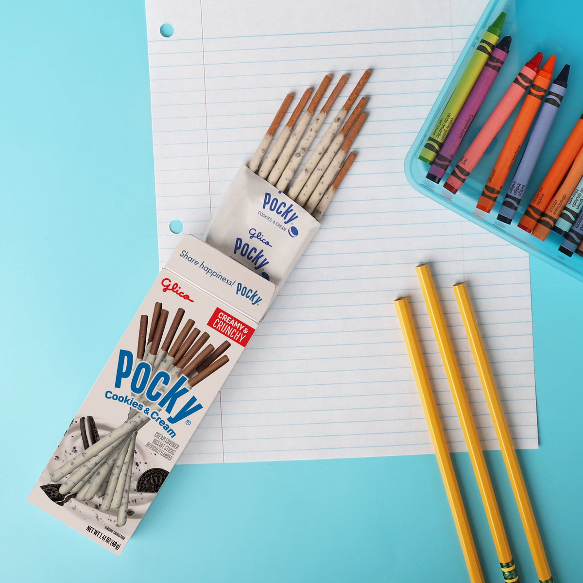 Glico Pocky Biscuit Sticks, Cookies & Cream, 1.41 Oz
