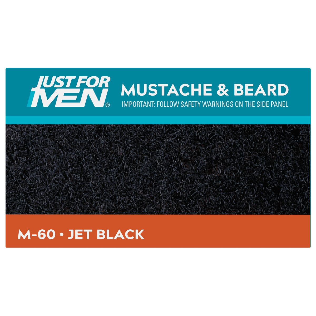 Just For Men Mustache & Beard, Beard Coloring for Gray Hair with Brush, With Keratin Biotin Aloe and Coconut Oil for Healthy Facial Hair - Jet Black