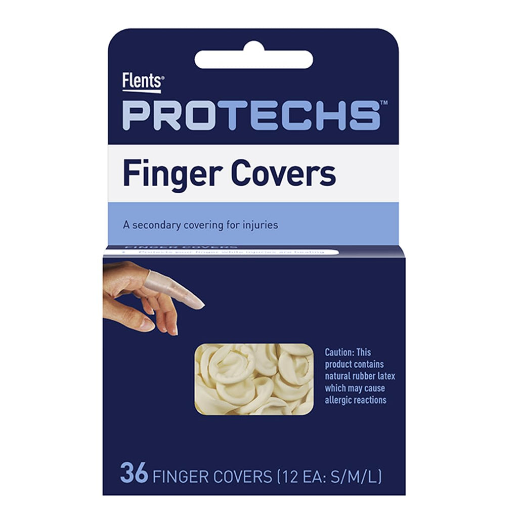 Flents First Aid Finger Cots, Strong Latex Protective Covers, 36 Count