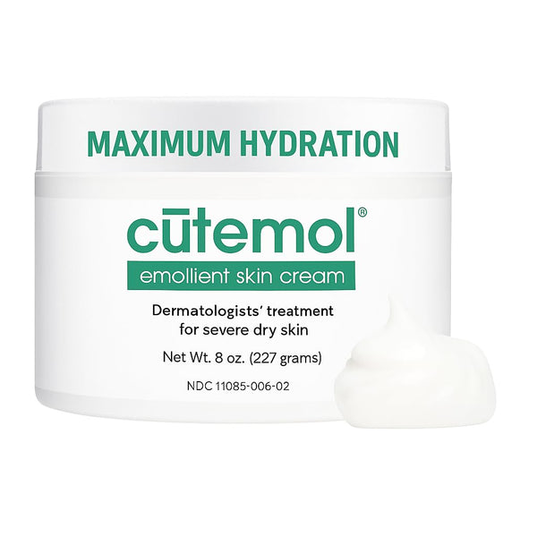 Cutemol Emollient Moisturizing Cream for Dry, Damaged Skin, 8 oz