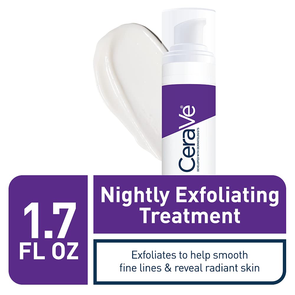 CeraVe Exfoliating Treatment, Anti Aging Serum with Glycolic Acid, 1.7oz