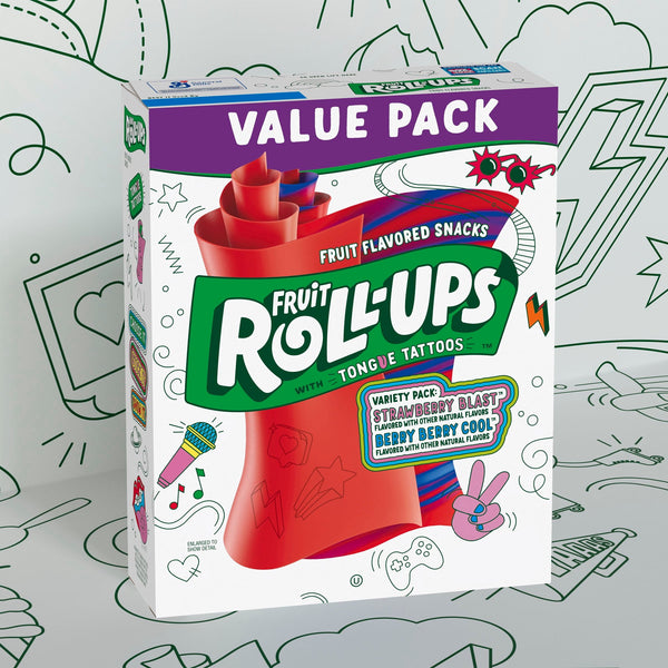 Fruit Roll-Ups Fruit Flavored Snacks, Gluten Free Variety Pack (20 Count)