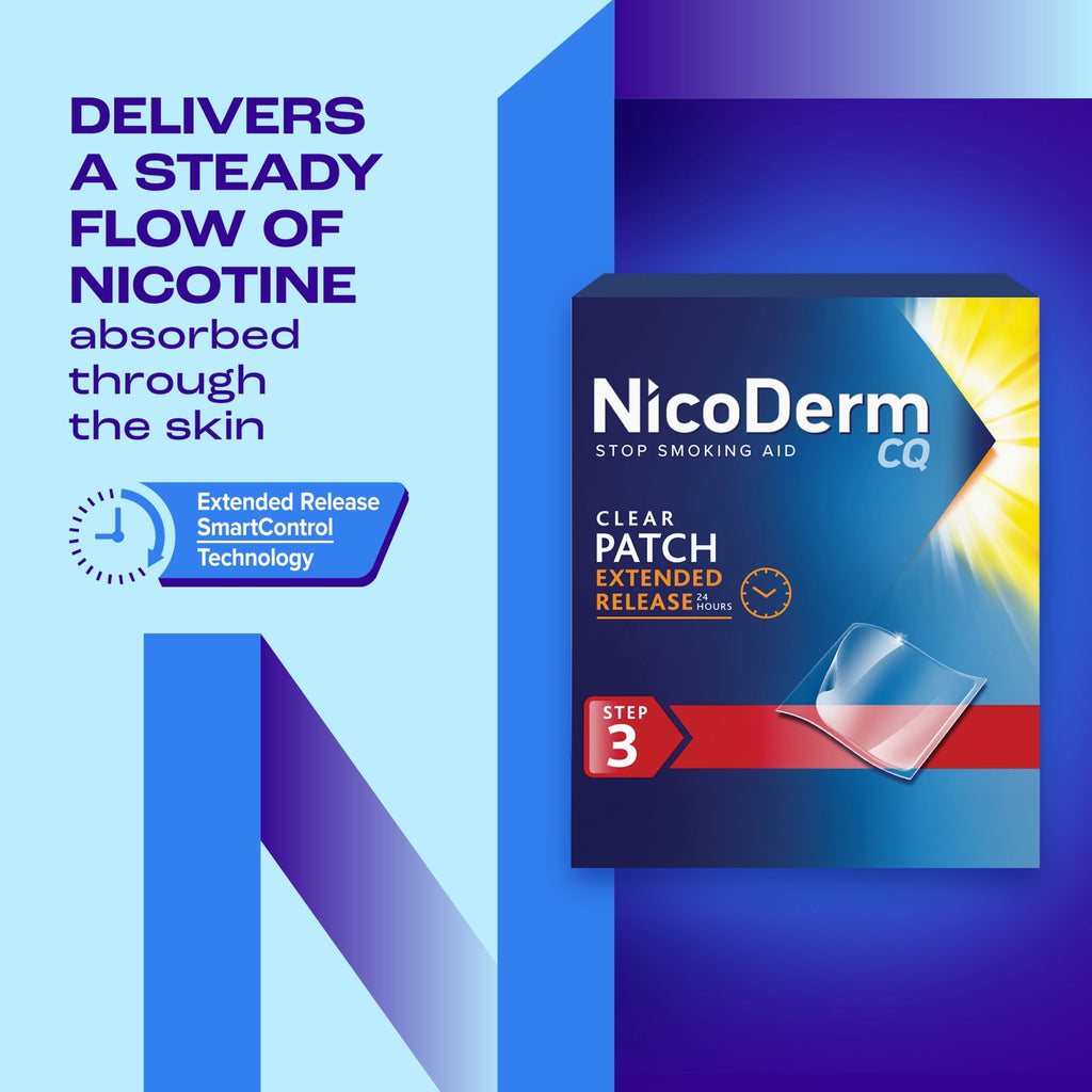 Nicoderm CQ Nicotine Patches to Help Stop Smoking, 7Mg, Step 3 - 14 Count