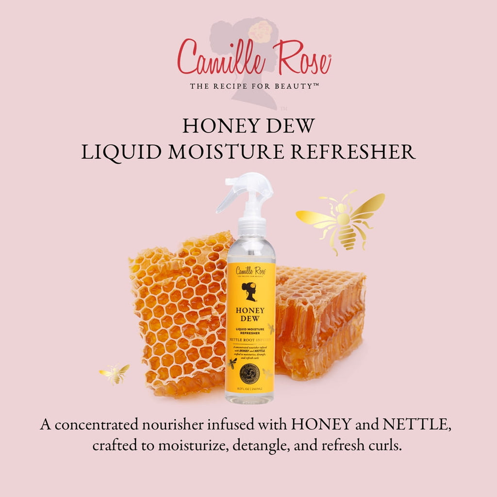 Camille Rose Honey Dew  Hydrate & Shine Moisture Refresher Spray with Honey & Nettle Root, 8fl,oz.