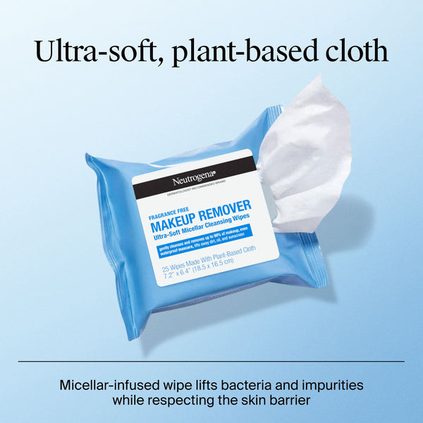 Neutrogena Makeup Remover Wipes Fragrance Free 25 Count