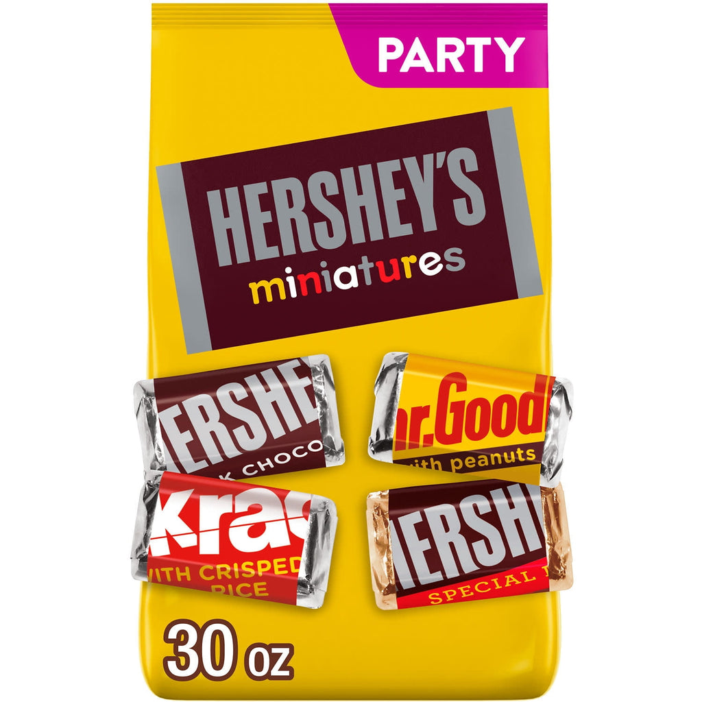 Hershey's Miniatures Assorted Chocolate Candy, Bulk Variety Party Pack 30 oz