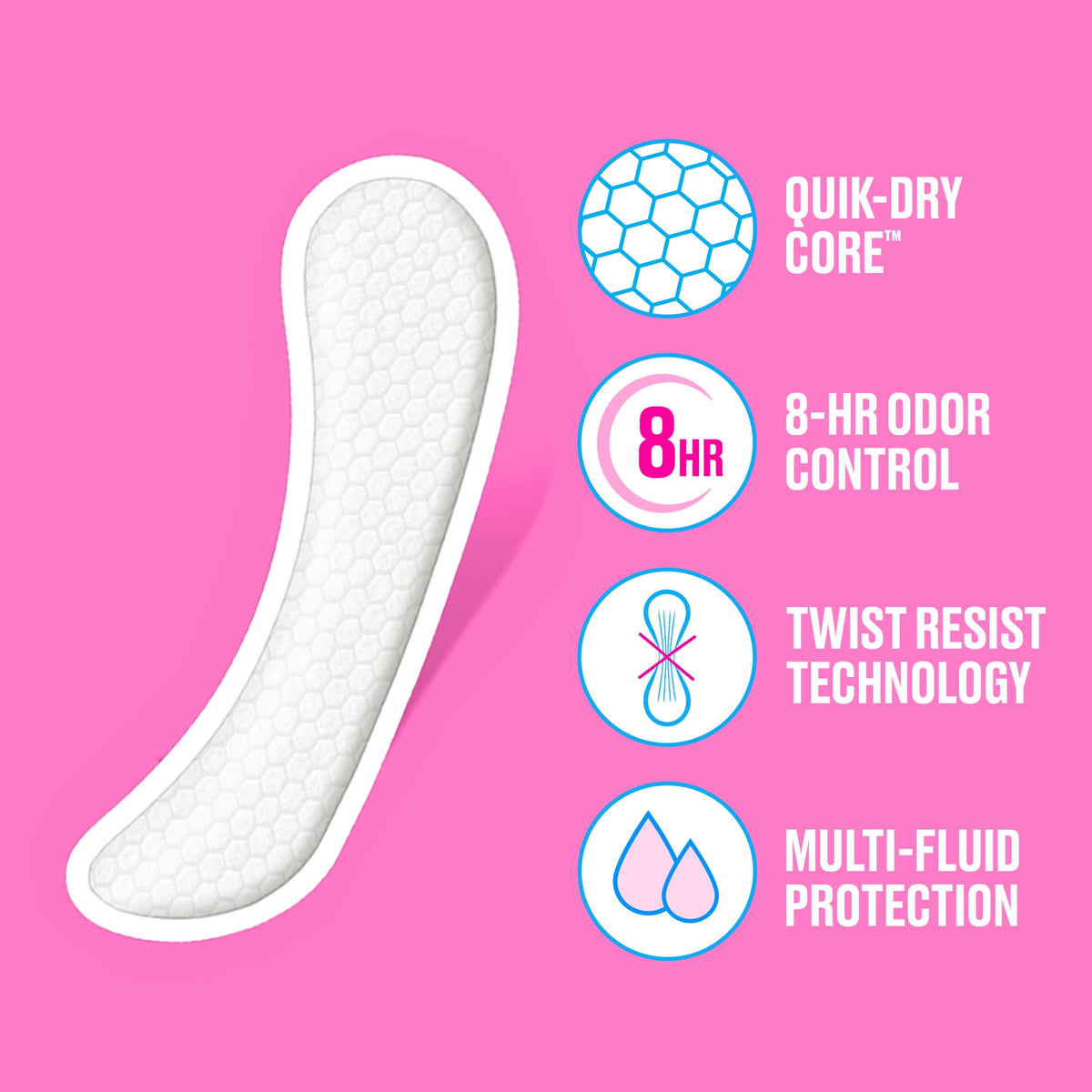 Carefree Panty Liners, Extra Long, Unscented (93 Count)