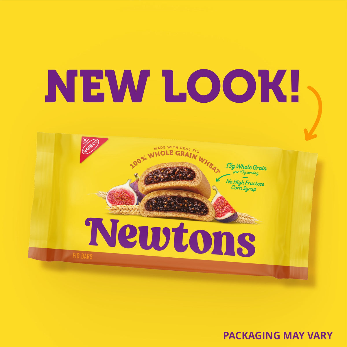 NEWTONS 100% Whole Grain Wheat Soft Baked Real Fruit Fig Bars, Fig Cookies, 10 oz